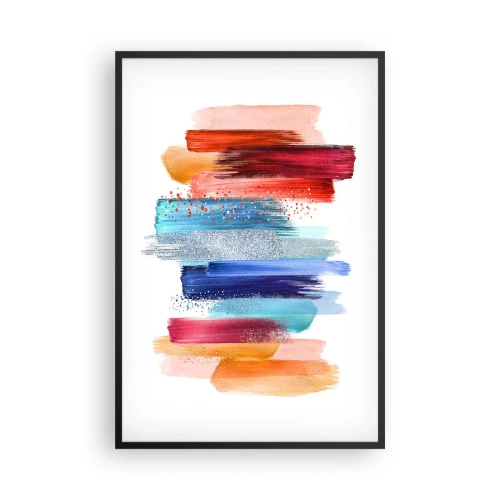 Pôster com moldura preta - Para cima e para baixo  - 61x91 cm