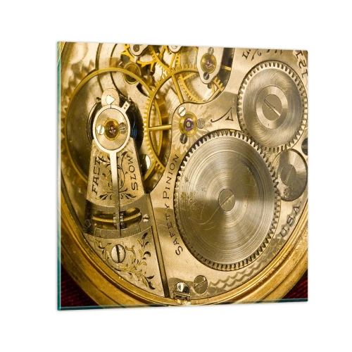 Quadro em vidro - Mova-se com o tempo - 50x50 cm