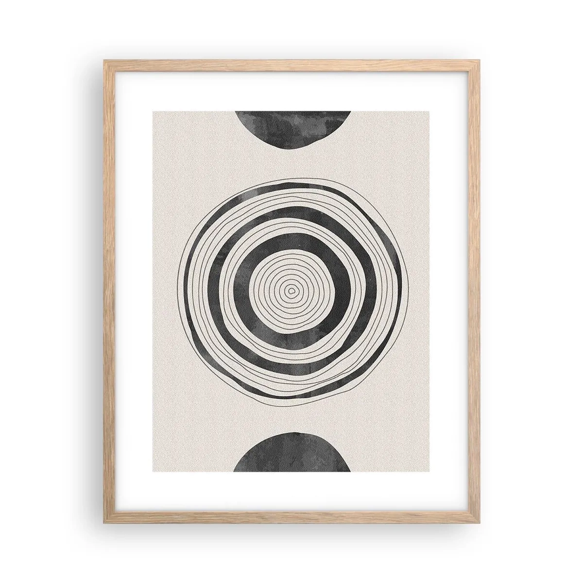 Pôster com moldura de carvalho claro - Importante é o que há no caminho - 40x50 cm