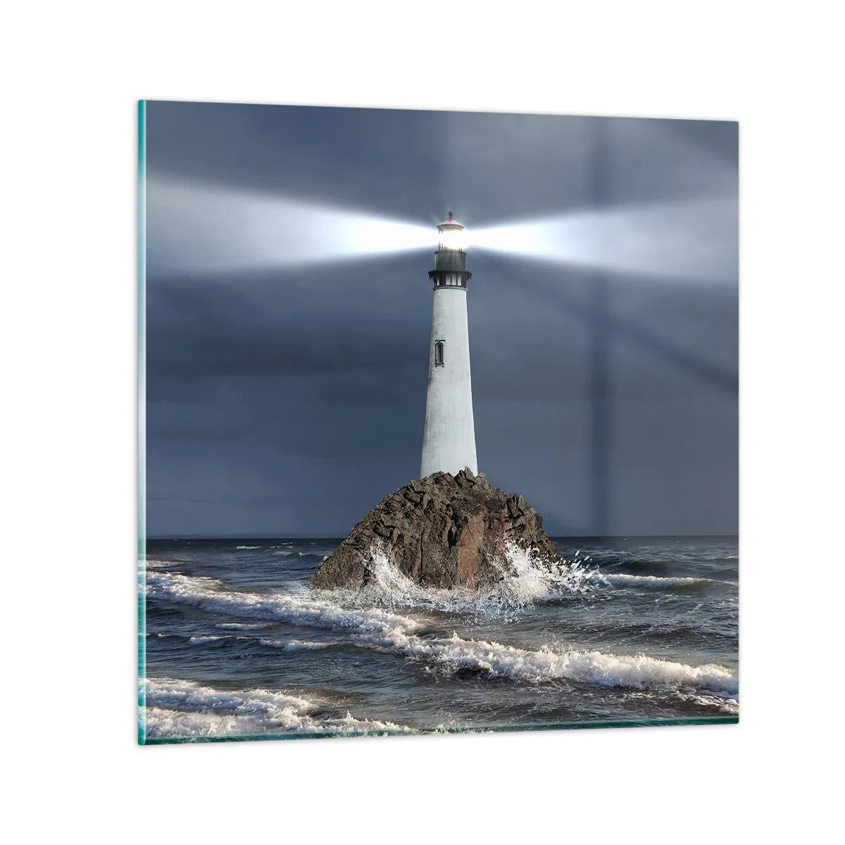 Quadro em vidro - Aqui... aqui... aqui! - 70x70 cm