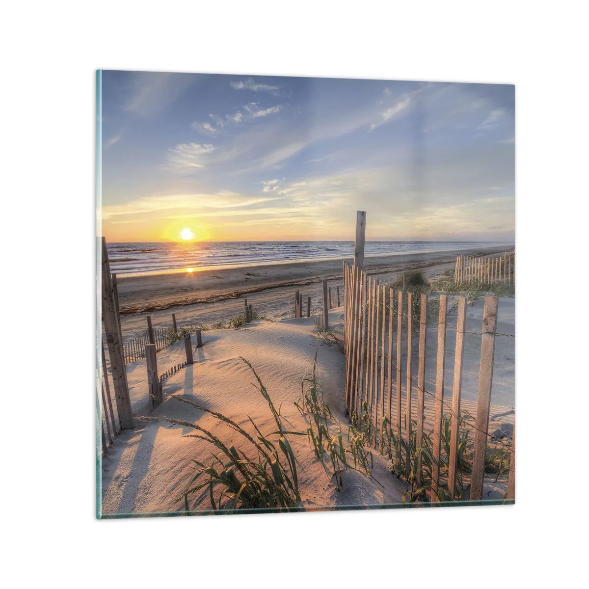 Quadro em vidro - Brilho e sombra do vento - 70x70 cm