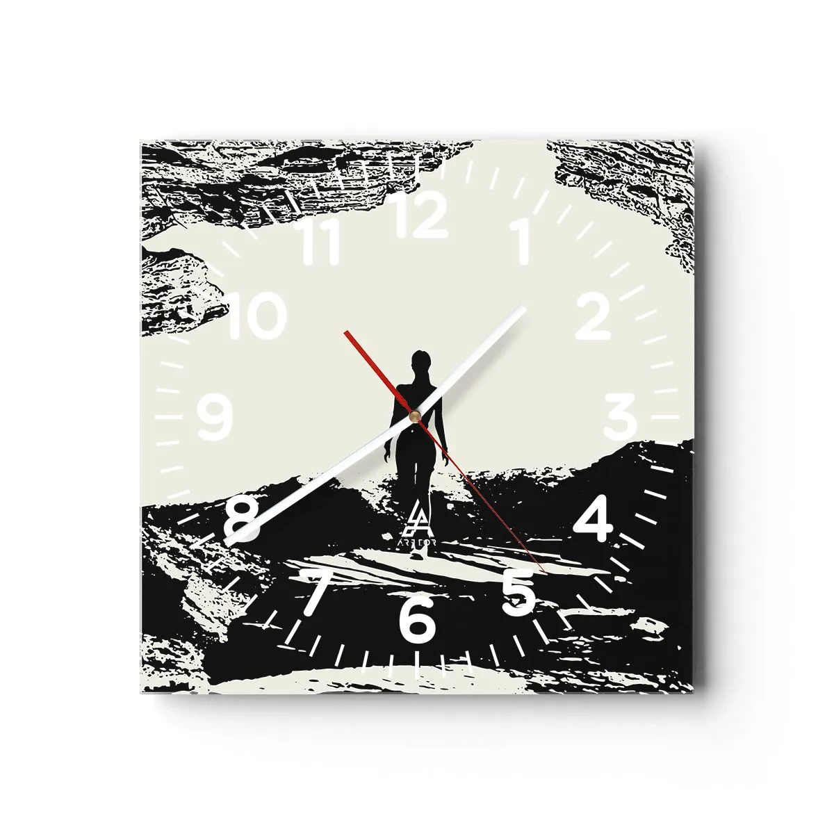 Relógio de parede - Relógio em vidro - Novo visual - 40x40 cm