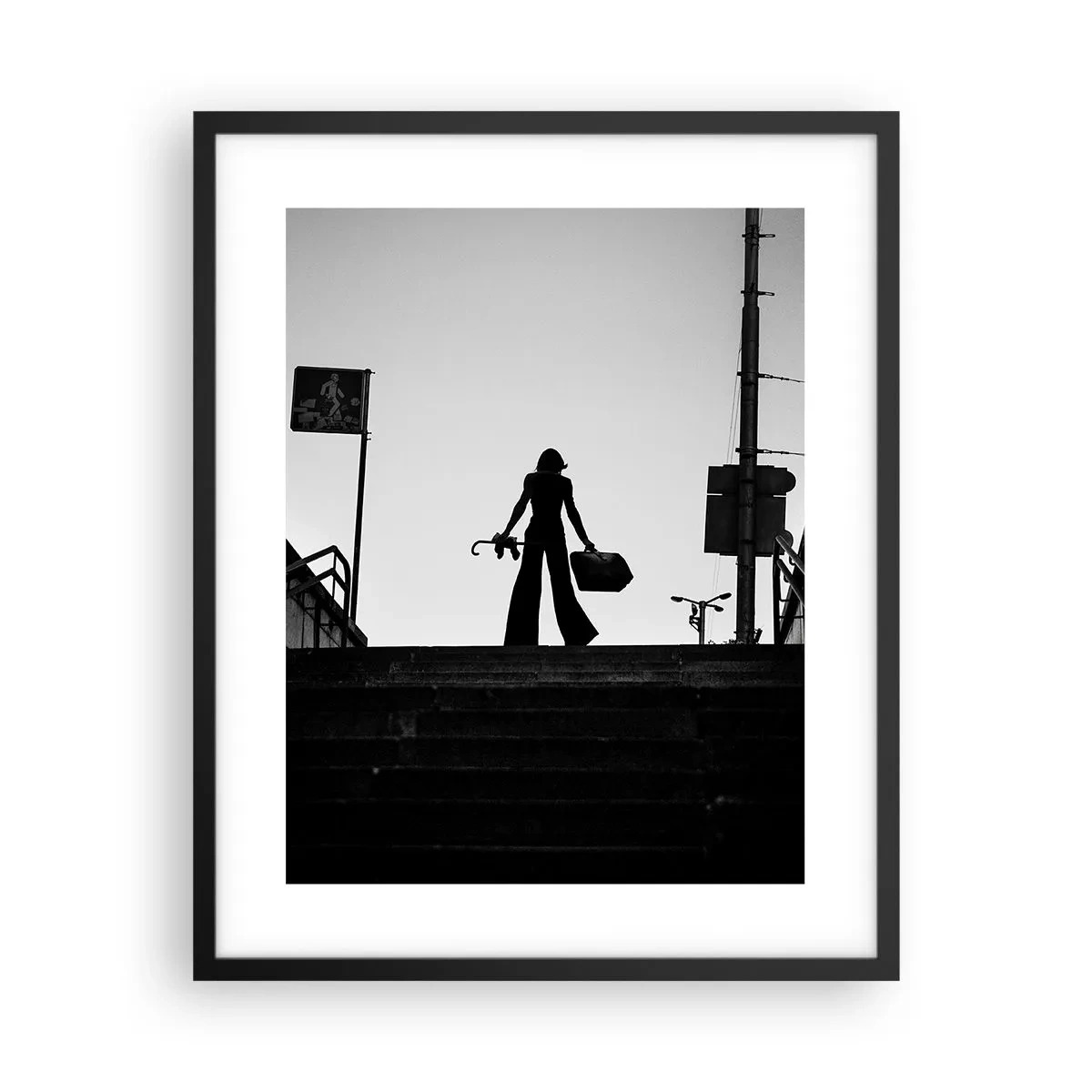 Pôster com moldura preta - Caminhadas urbanas - 40x50 cm