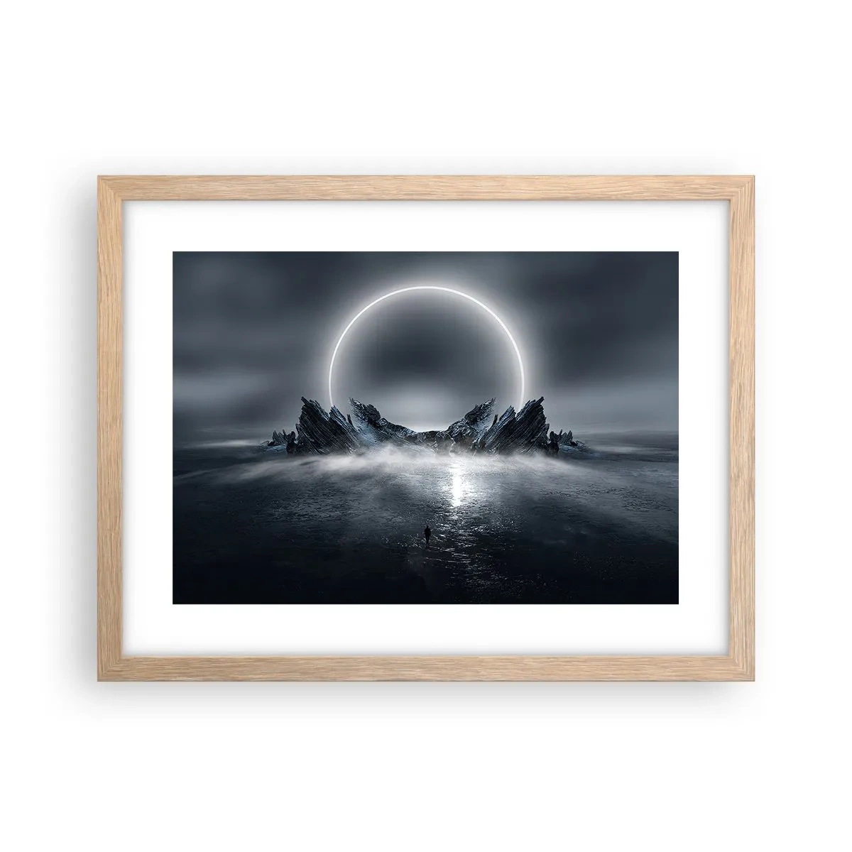 Pôster com moldura de carvalho claro - O fim da história - 40x30 cm