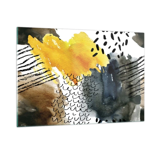 Quadro em vidro - Reunião dos elementos da natureza - 120x80 cm