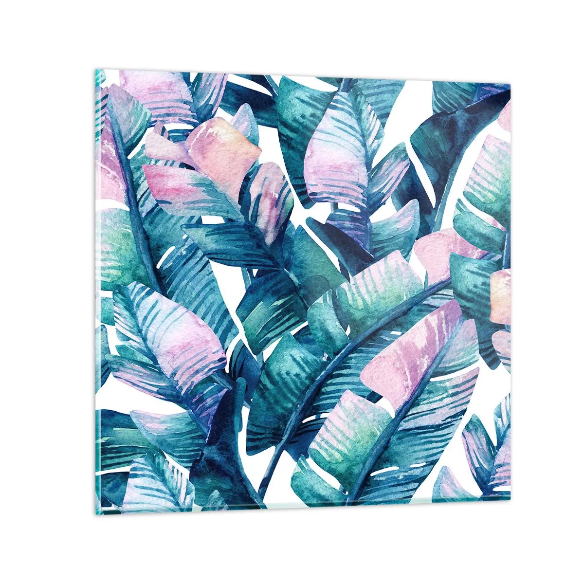 Quadro em vidro - Em um bananeiro - 40x40 cm