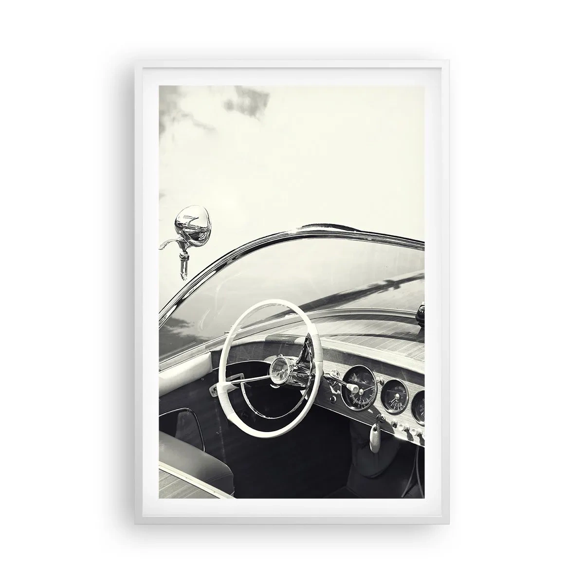 Pôster em moldura branca - Tempo para os ricos - 61x91 cm