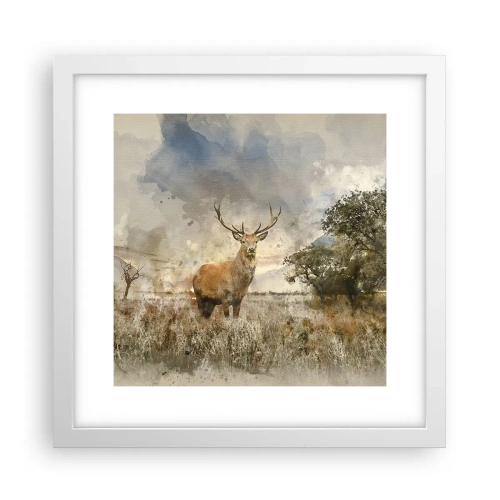 Pôster em moldura branca - Dignidade - força - dignidade - 30x30 cm