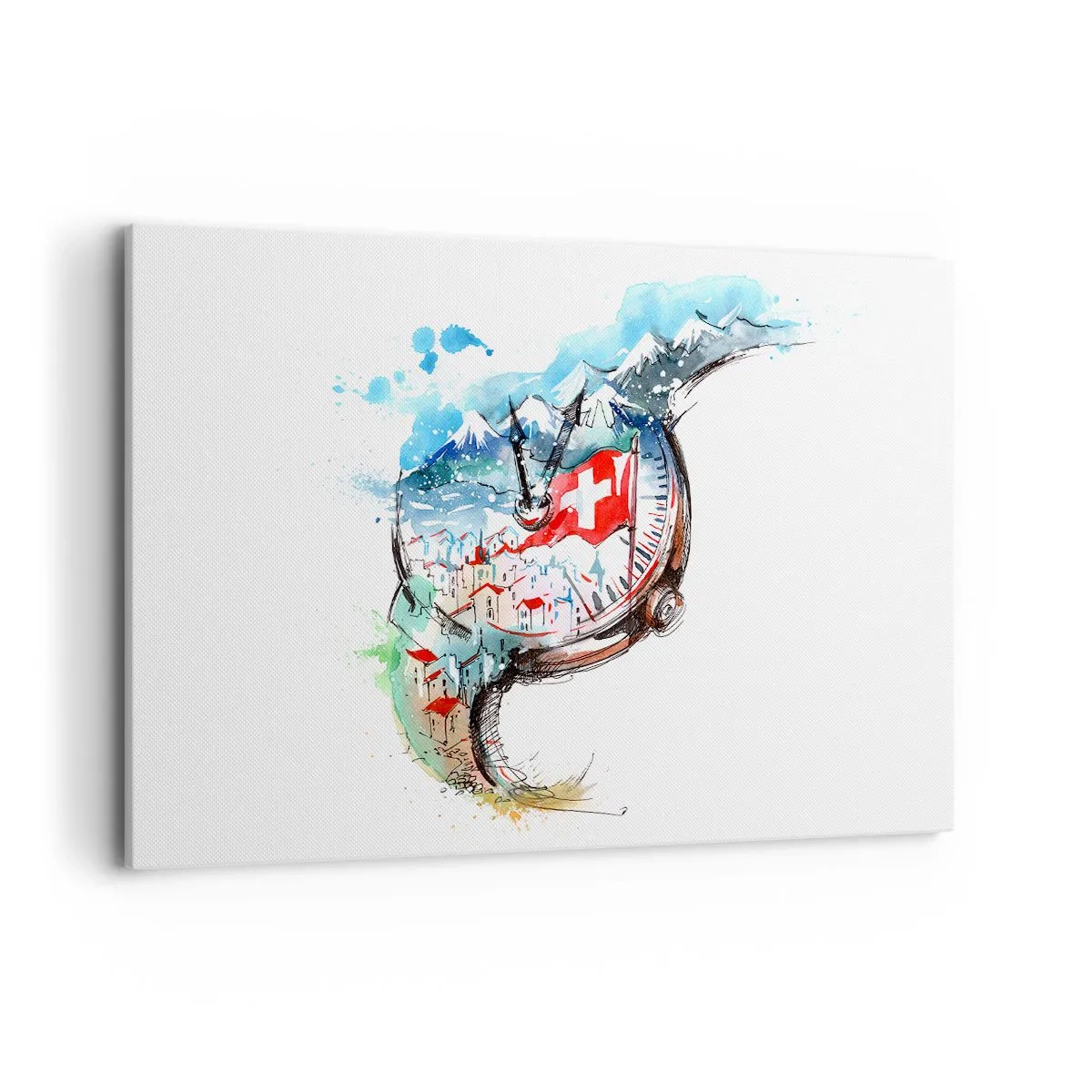 Quadro em tela - O Espírito da Suíça - 120x80 cm