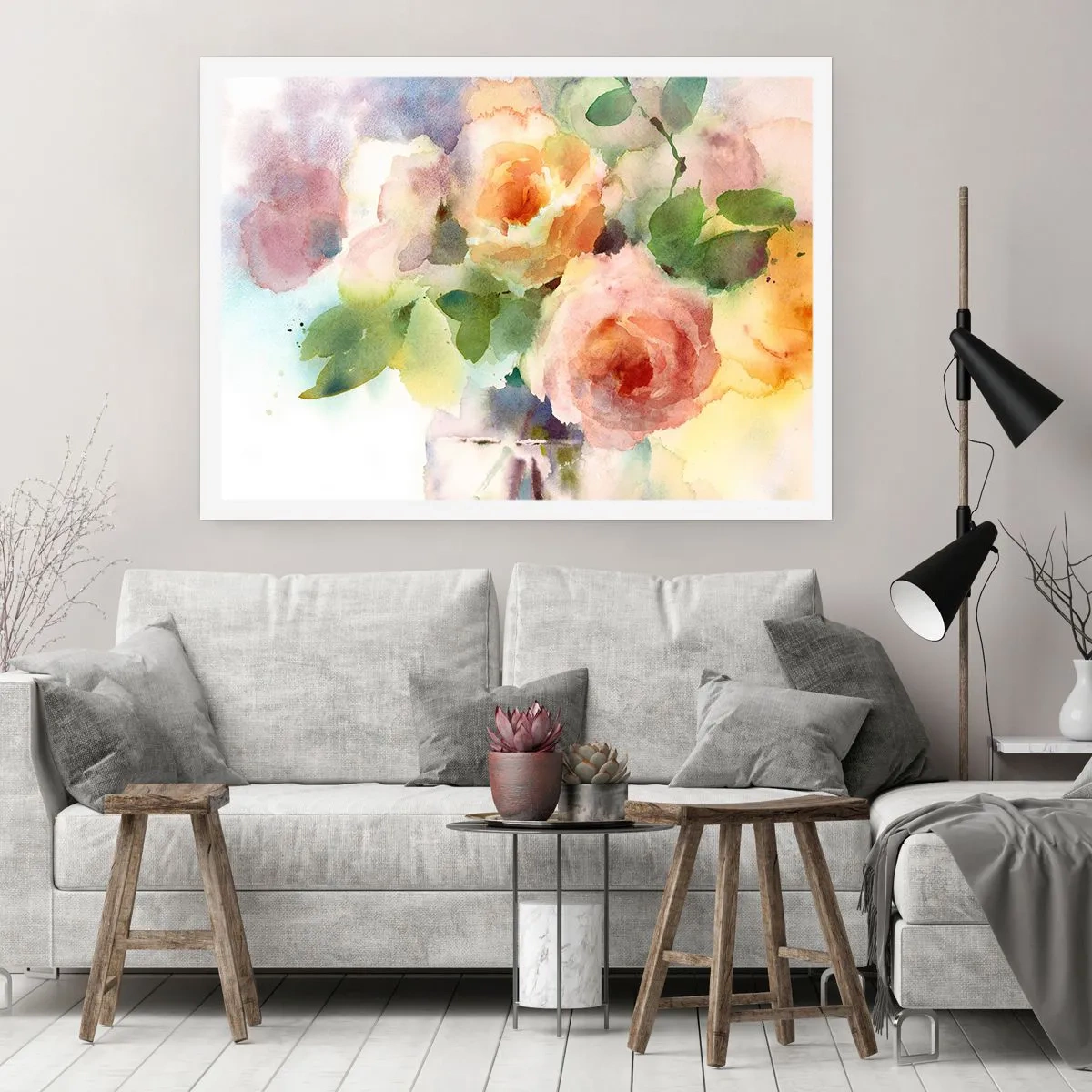 Pôster - Delicado como uma aquarela - 70x50 cm