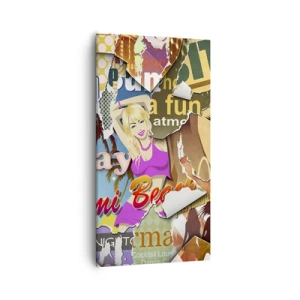 Quadro em tela - Flashbacks das férias - 55x100 cm