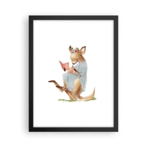 Pôster com moldura preta - Leia para mim, mamãe - 30x40 cm