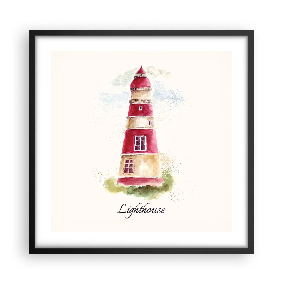 Pôster com moldura preta - Sempre há clima - 50x50 cm