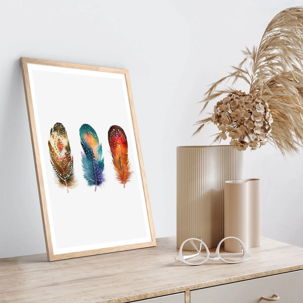 Pôster com moldura de carvalho claro - Rituais, ritos, mistérios - 40x50 cm