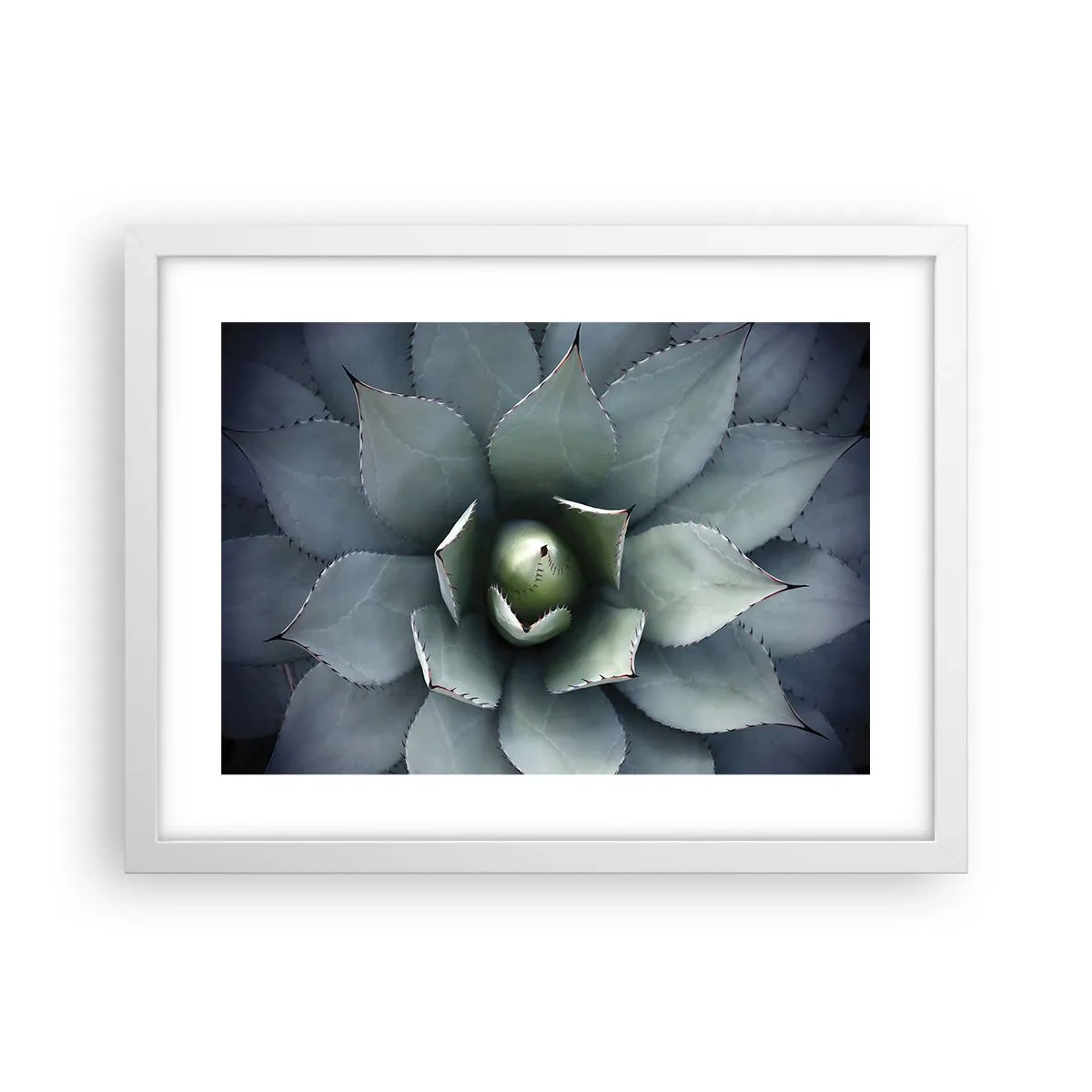 Pôster em moldura branca - Atrai e adverte - 40x30 cm