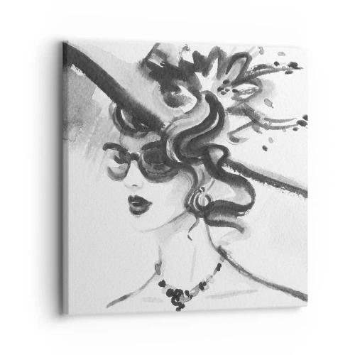 Quadro em tela - Uma dama com caráter - 30x30 cm