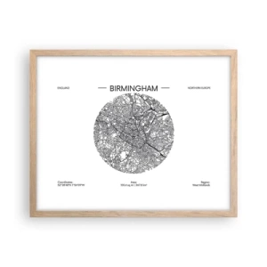 Pôster com moldura de carvalho claro - Anatomia de Birmingham - 50x40 cm