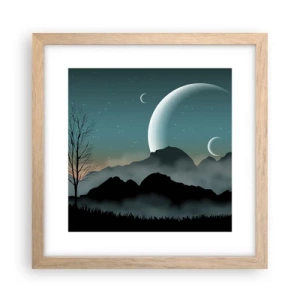 Pôster com moldura de carvalho claro - Carnaval de uma noite estrelada - 30x30 cm