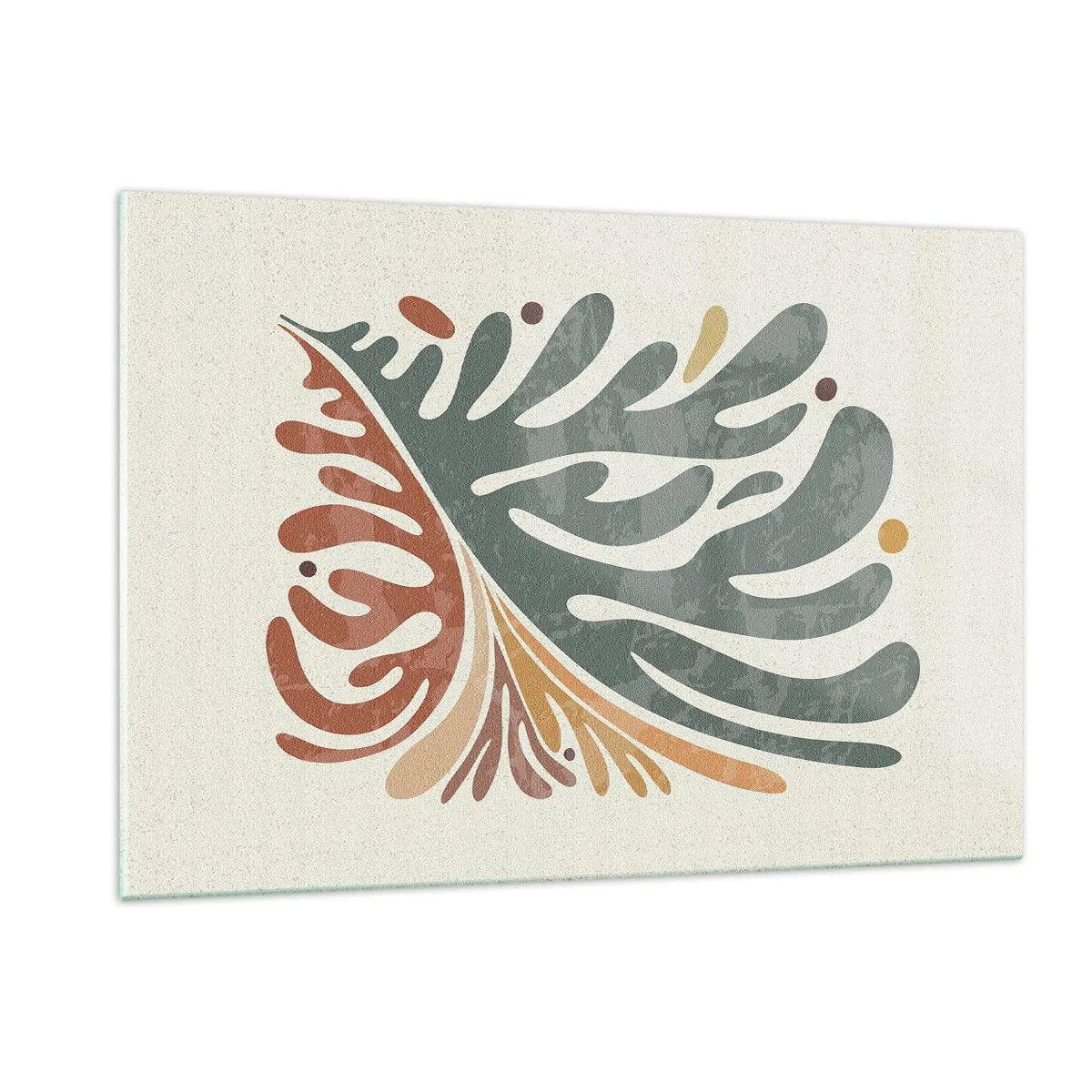 Quadro em vidro - Folha multicolorida - 120x80 cm