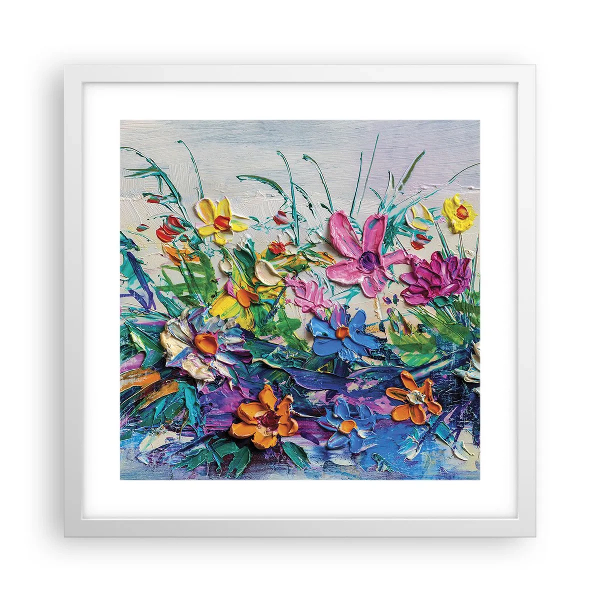 Pôster em moldura branca - Não é de todo natureza morta - 40x40 cm