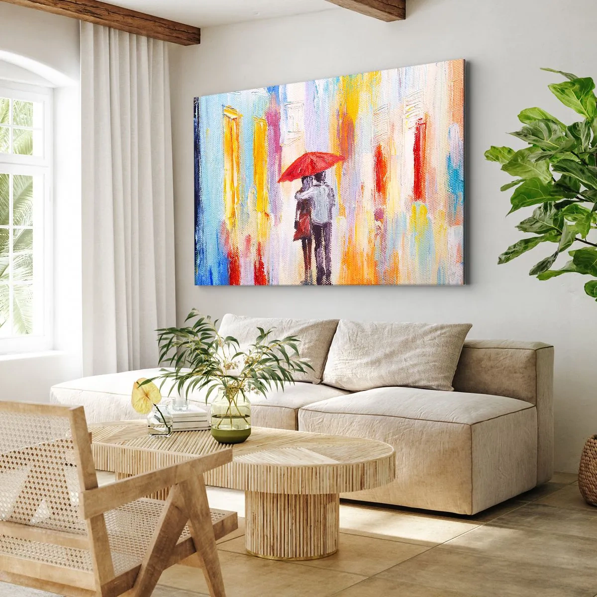Quadro em tela - Que continue a chover - 120x80 cm