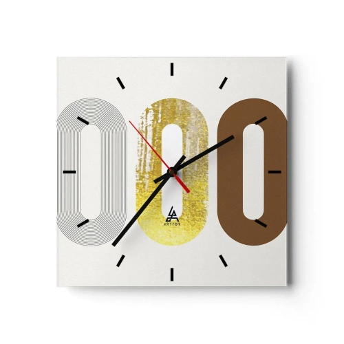 Relógio de parede - Relógio em vidro - Uuu! - 30x30 cm