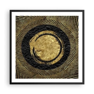 Pôster com moldura preta - Composição glamourosa - 60x60 cm