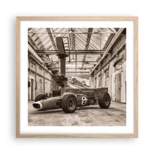 Pôster com moldura de carvalho claro - O descanso do vencedor - 50x50 cm