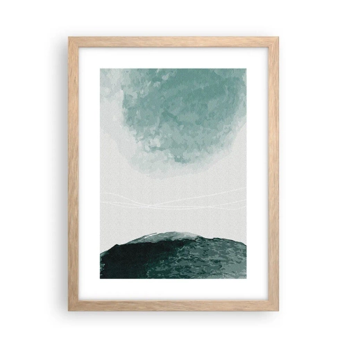 Pôster com moldura de carvalho claro - Encontro com a neblina - 30x40 cm