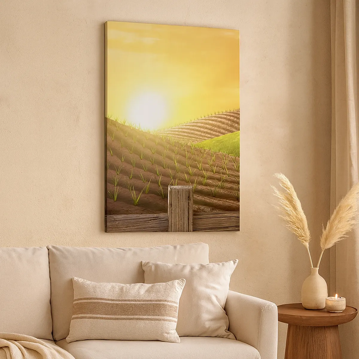Quadro em tela - Uma fazenda como num conto de fadas - 50x70 cm
