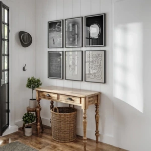 Scandinavian entrance - Inspiração para o salão