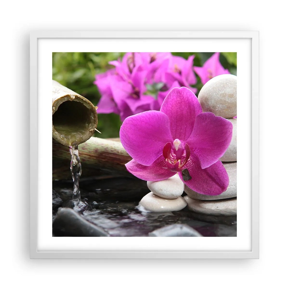 Pôster em moldura branca - Descanso imediato - 50x50 cm