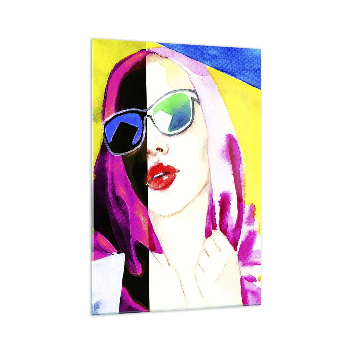 Quadro em vidro - Eu não sou branca e não sou preta - 70x100 cm