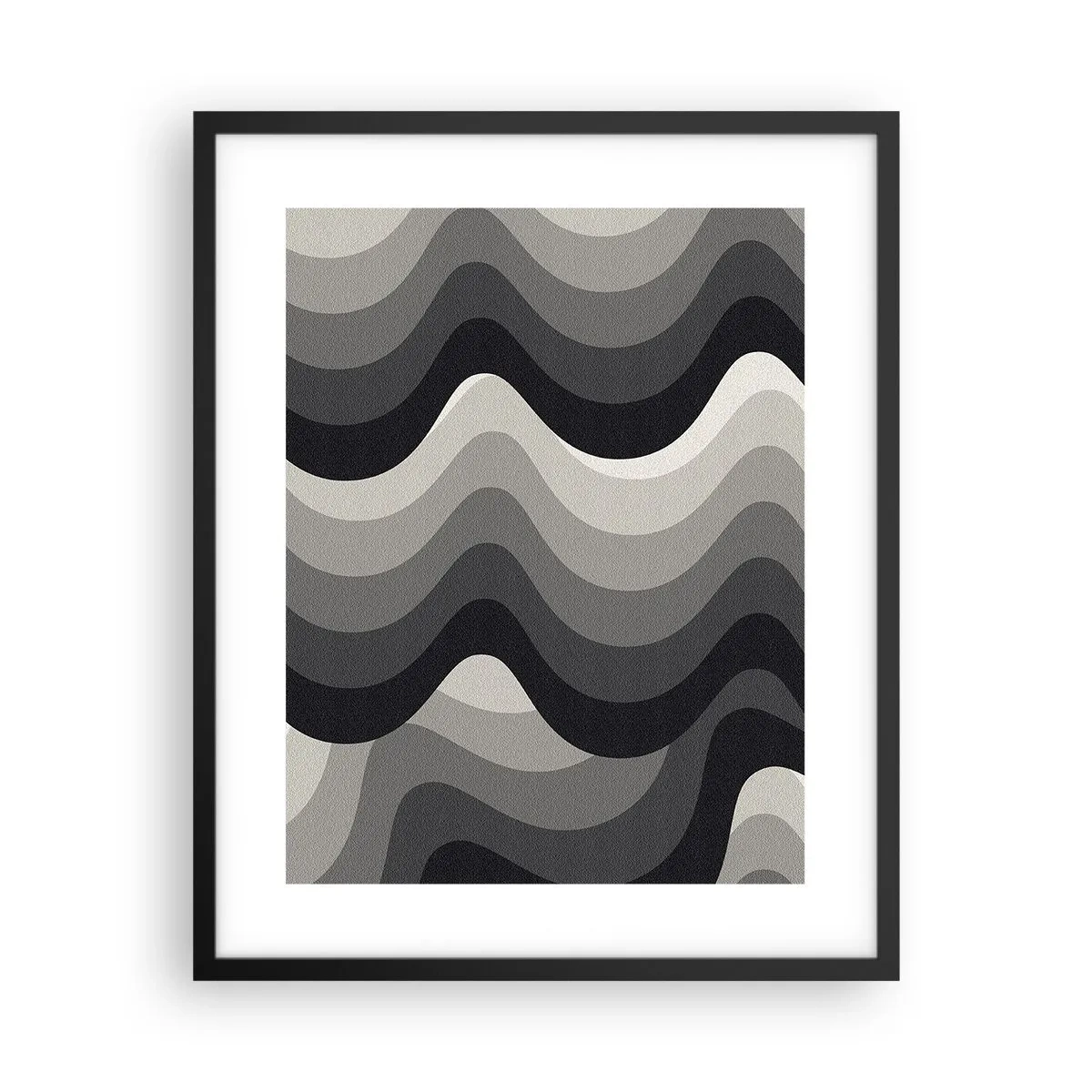 Pôster com moldura preta - Onda após onda - 40x50 cm
