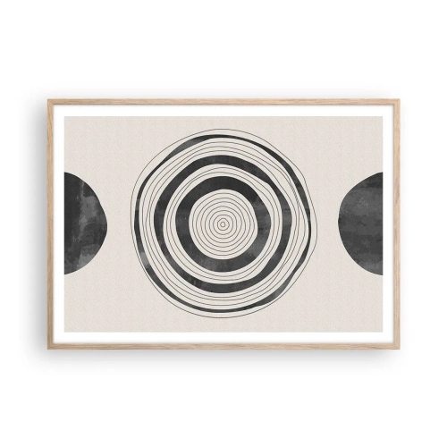 Pôster com moldura de carvalho claro - Importante é o que há no caminho - 100x70 cm