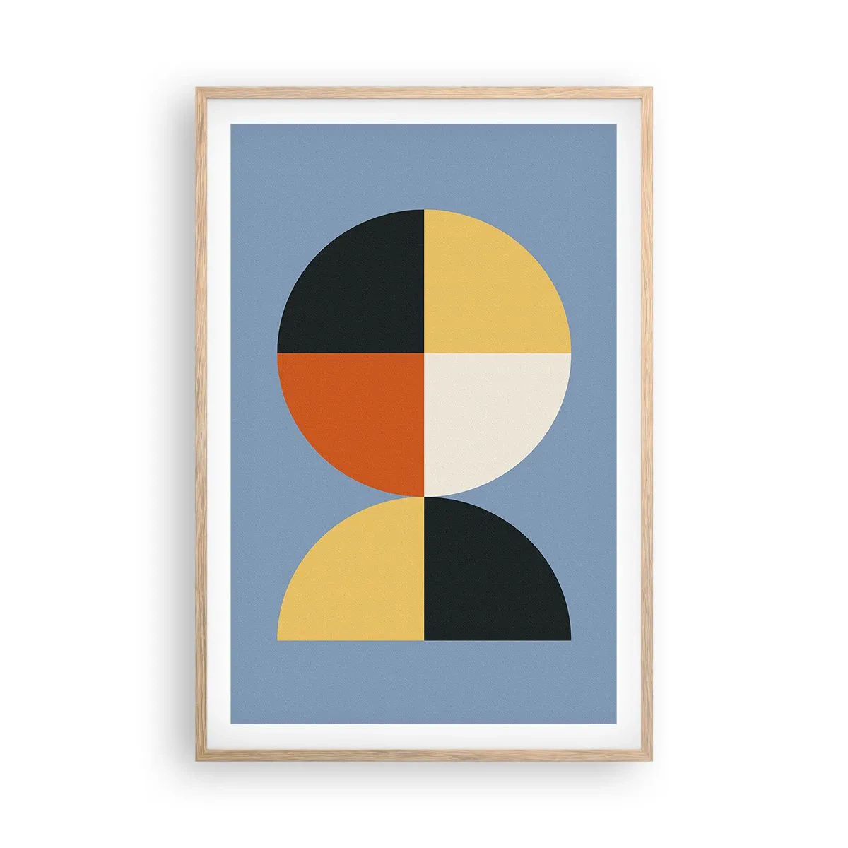 Pôster com moldura de carvalho claro - Verja e conte - 61x91 cm