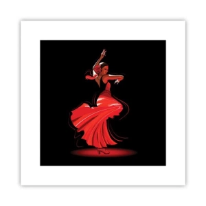 Pôster - O espírito ardente do flamenco - 30x30 cm