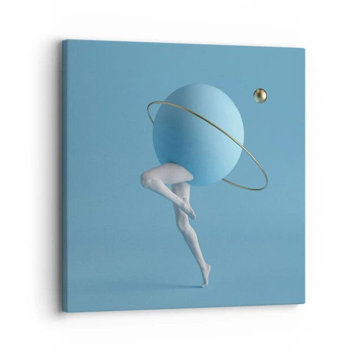 Quadro em tela - Planetas a enlouquecer - 30x30 cm