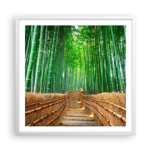 Pôster em moldura branca - A essência da natureza asiática - 60x60 cm