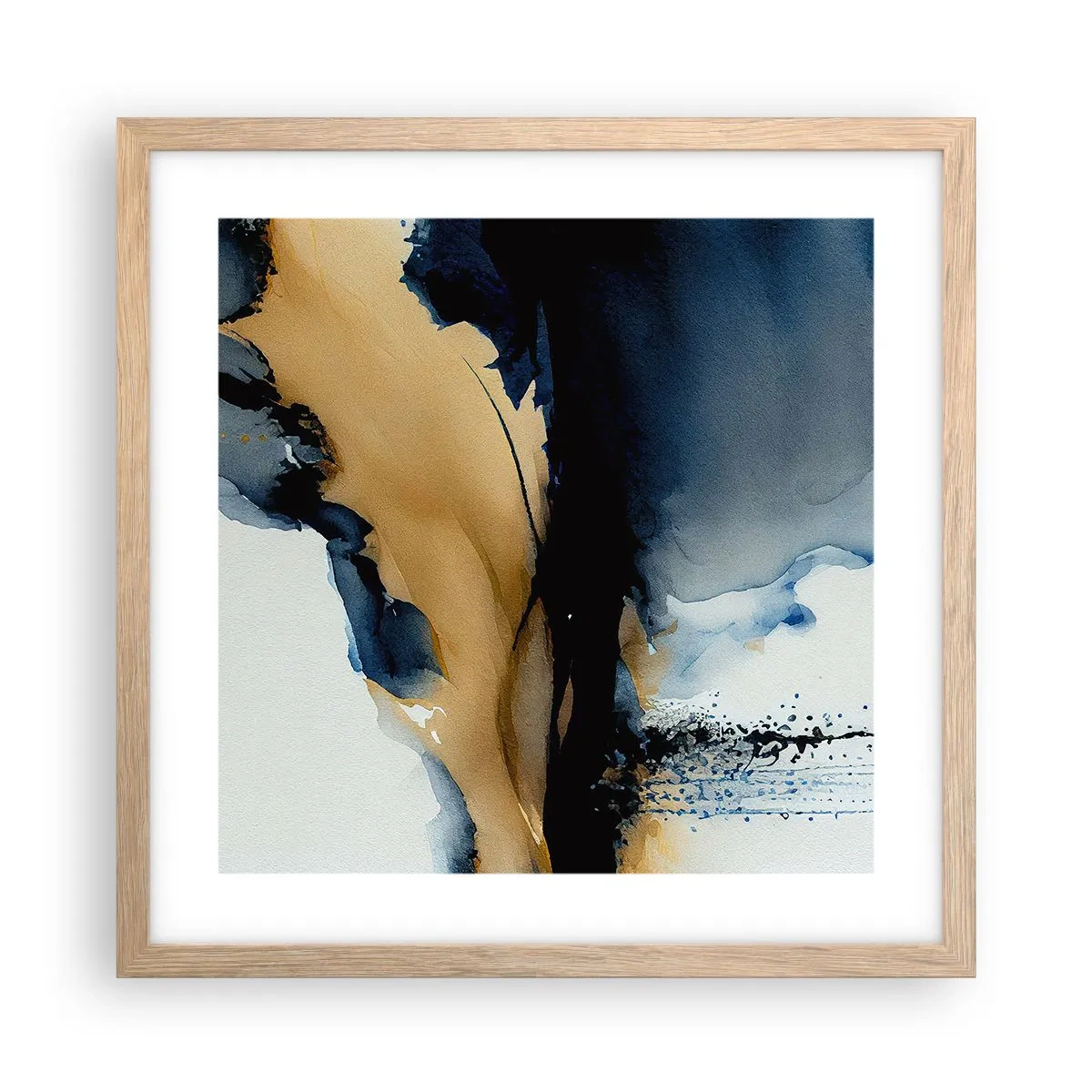 Pôster com moldura de carvalho claro - Atrás da cortina - 40x40 cm