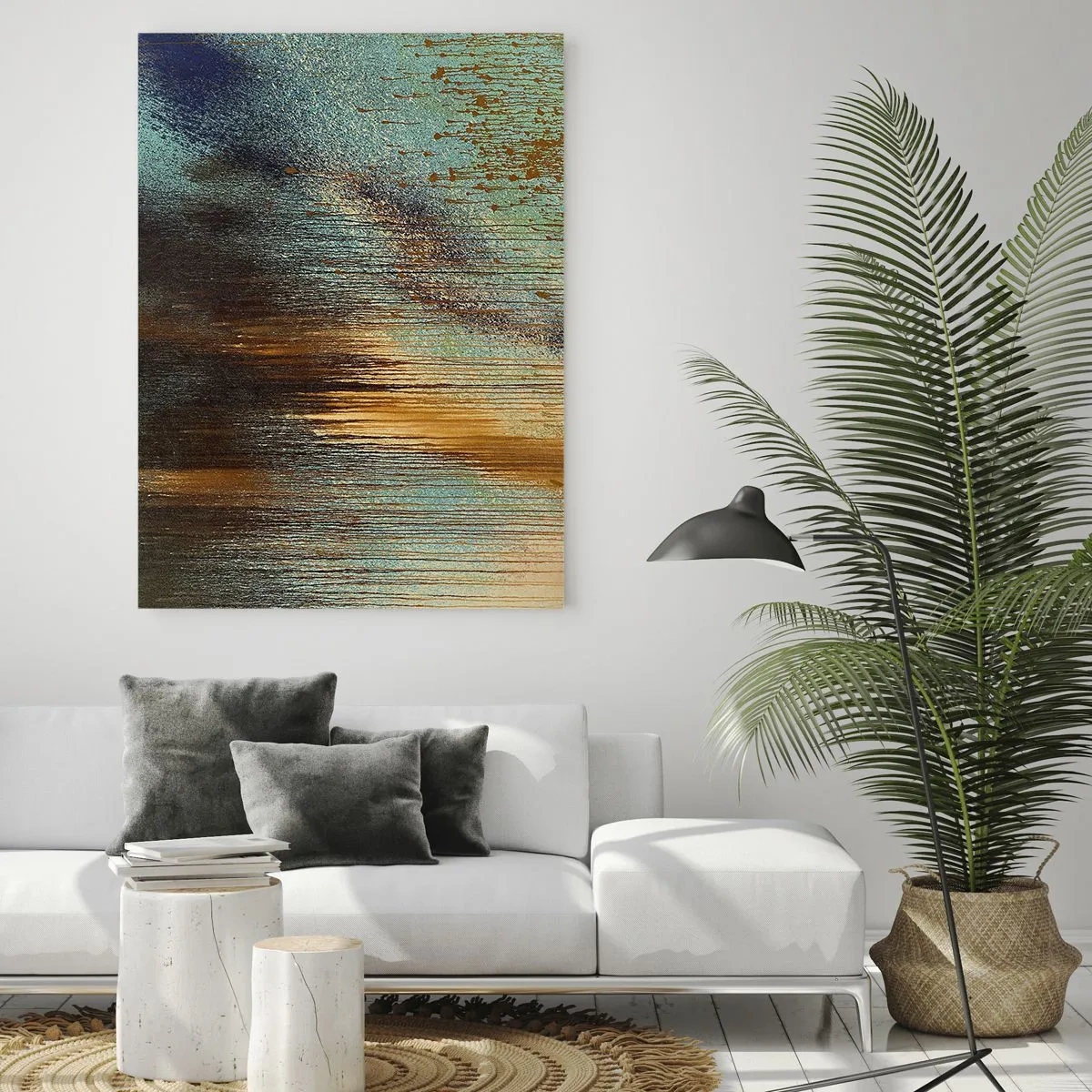 Quadro em vidro - Uma composição colorida não acidental - 70x100 cm