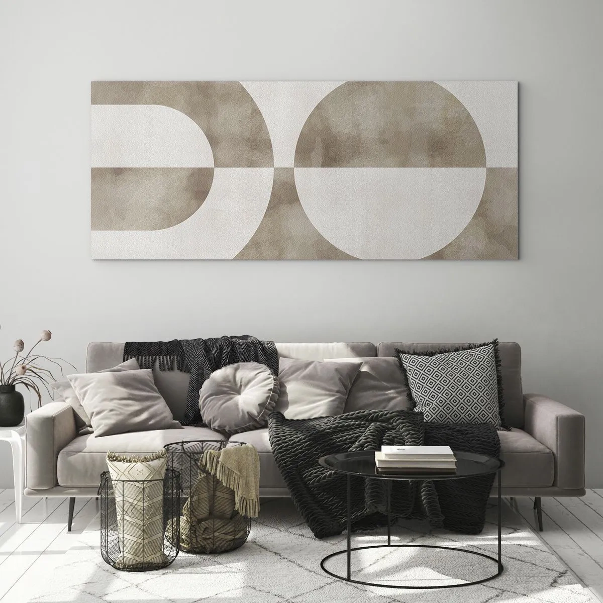 Quadro em vidro - Semelhanças e diferenças - 100x40 cm
