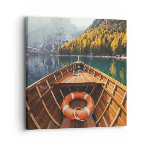 Quadro em tela - Excursão na montanha - 30x30 cm