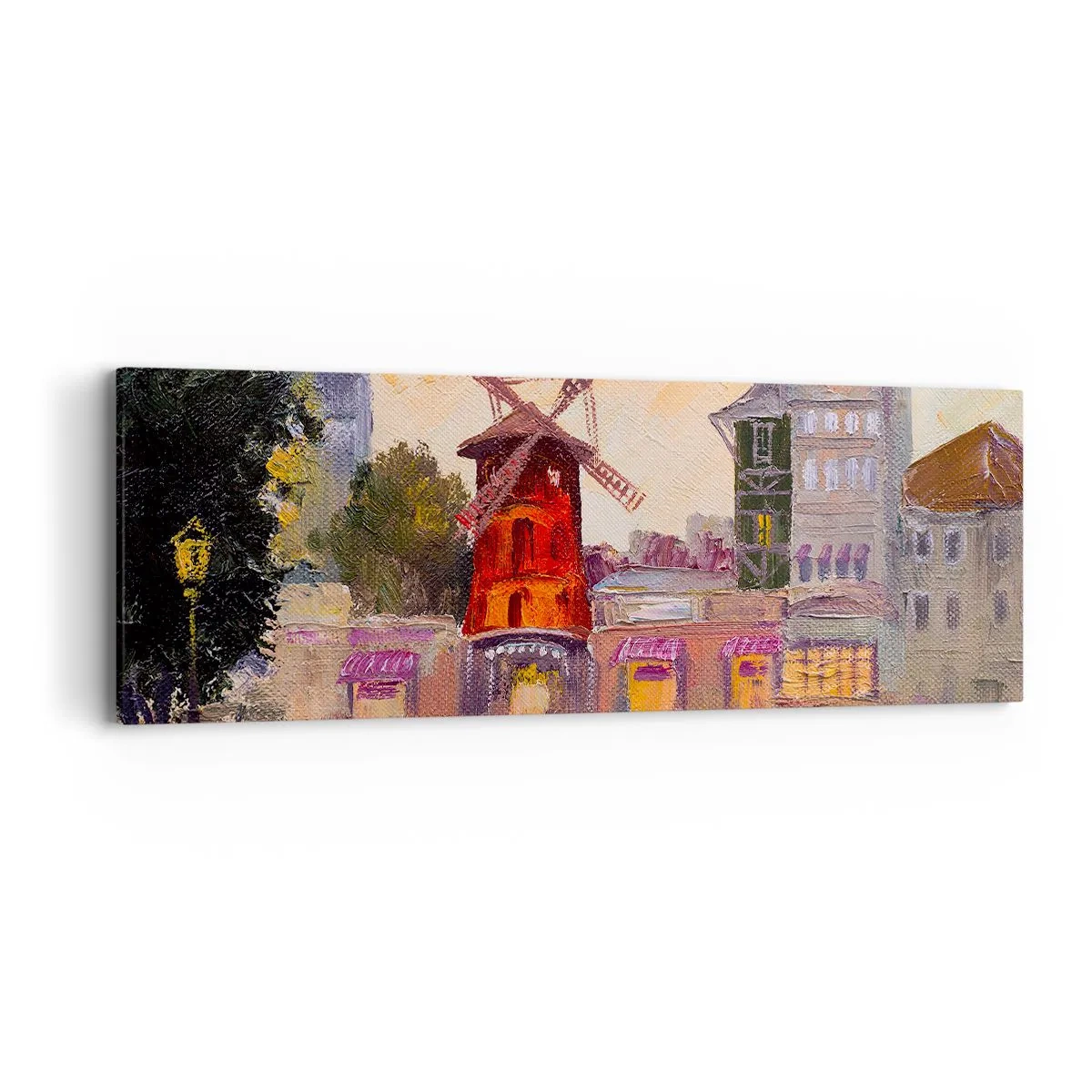 Quadro em tela - Ícones parisienses – Moulin Rouge - 90x30 cm