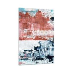 Quadro em vidro - Meio a meio abstrato - 80x120 cm