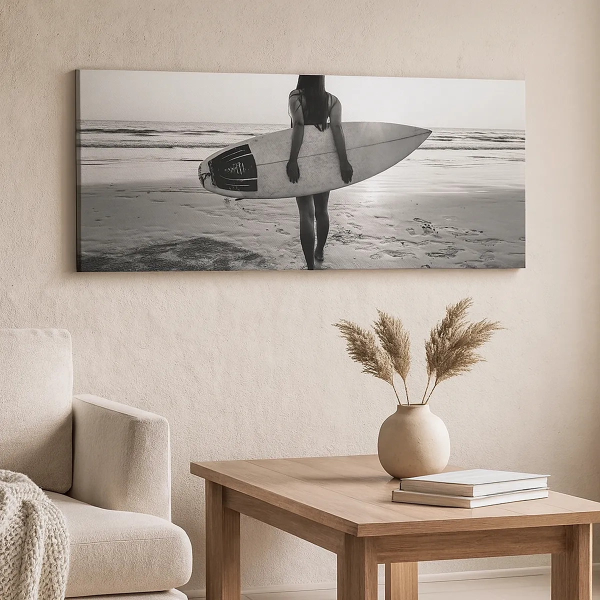 Quadro em tela - Filha da onda do mar - 30x30 cm