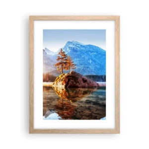 Pôster com moldura de carvalho claro - A natureza sob uma nova luz - 30x40 cm