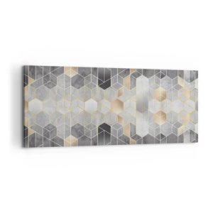 Quadro em tela - Composição do diamante - 100x40 cm