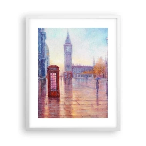 Pôster em moldura branca - Um dia de outono em Londres - 40x50 cm