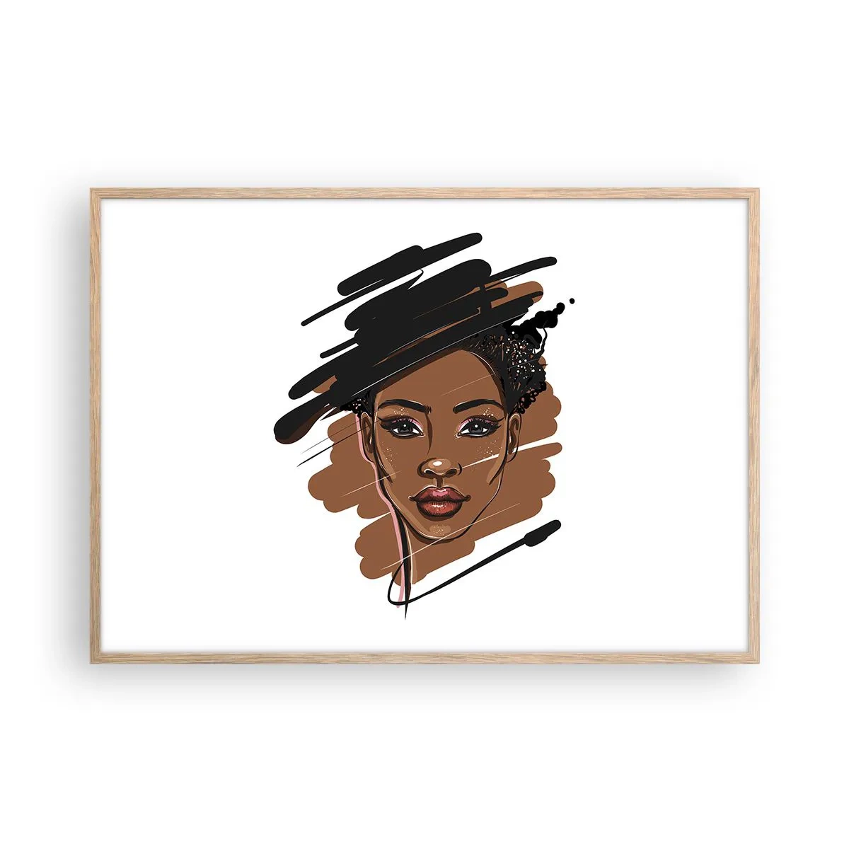 Pôster com moldura de carvalho claro - Doce como chocolate - 100x70 cm